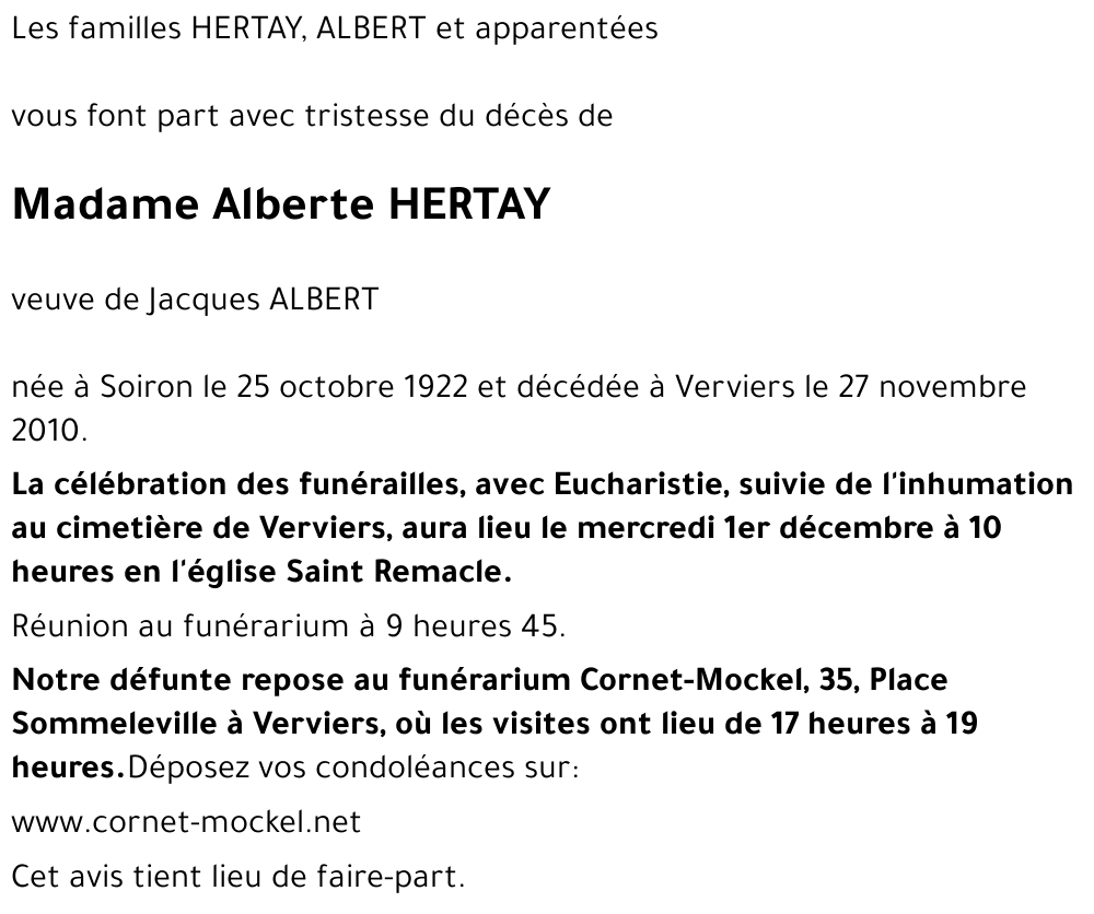 Alberte HERTAY