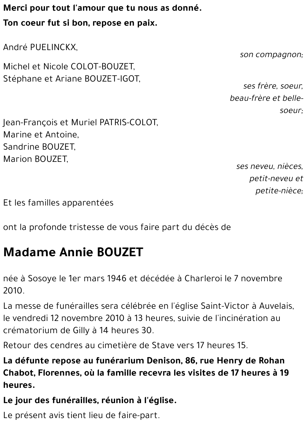 Annie BOUZET