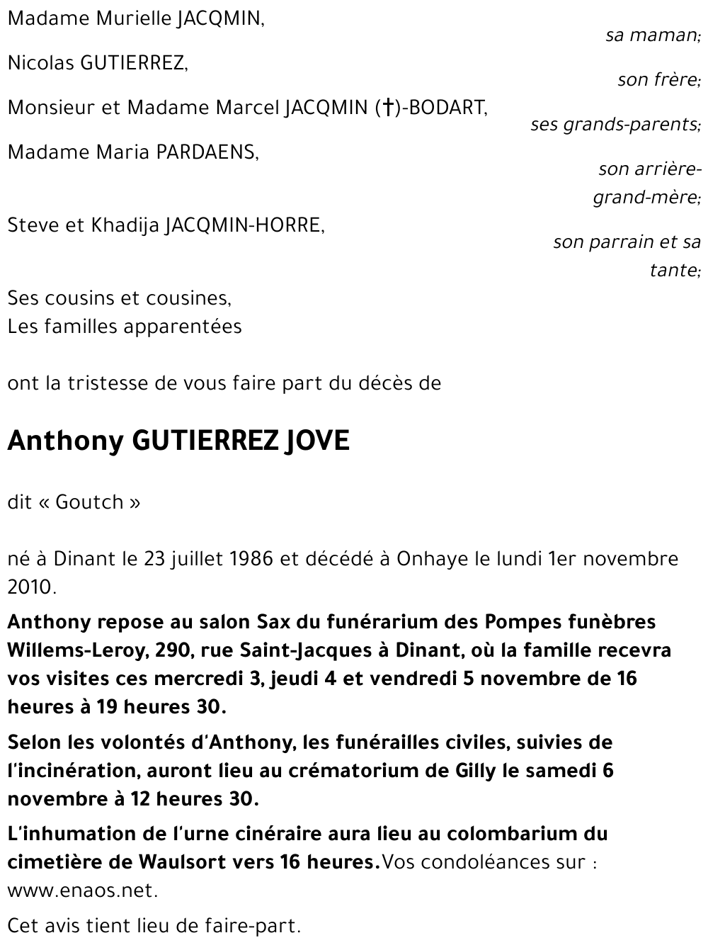 Anthony GUTIERREZ JOVE