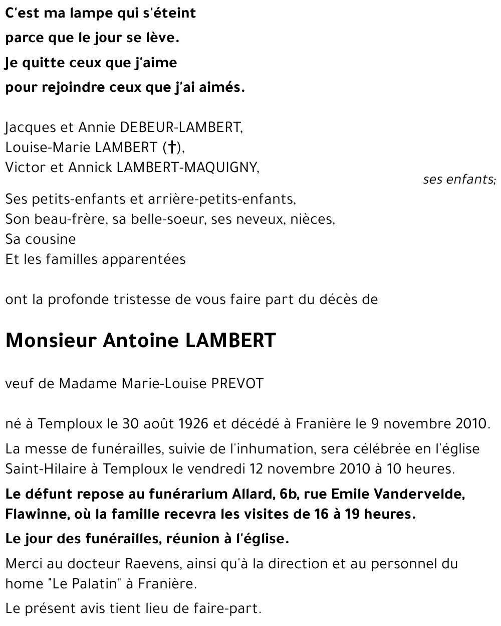 Antoine LAMBERT