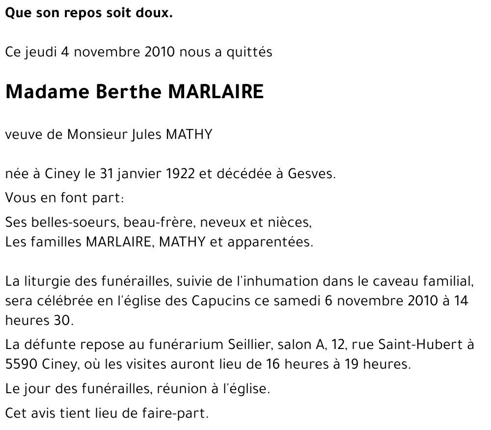 Berthe MARLAIRE