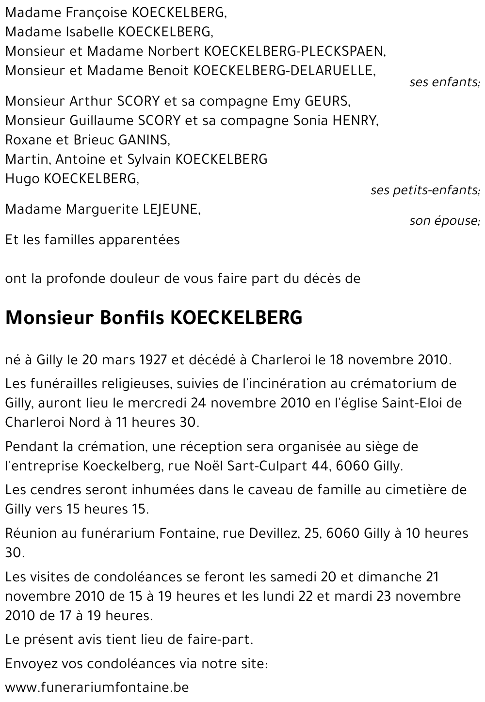 Bonfils KOECKELBERG
