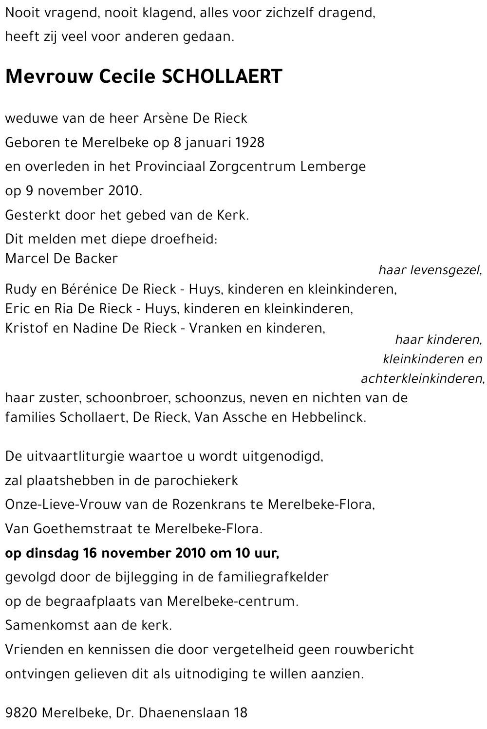 Cecile SCHOLLAERT
