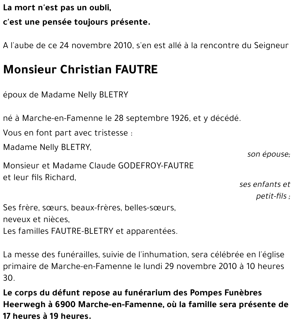 Christian FAUTRE