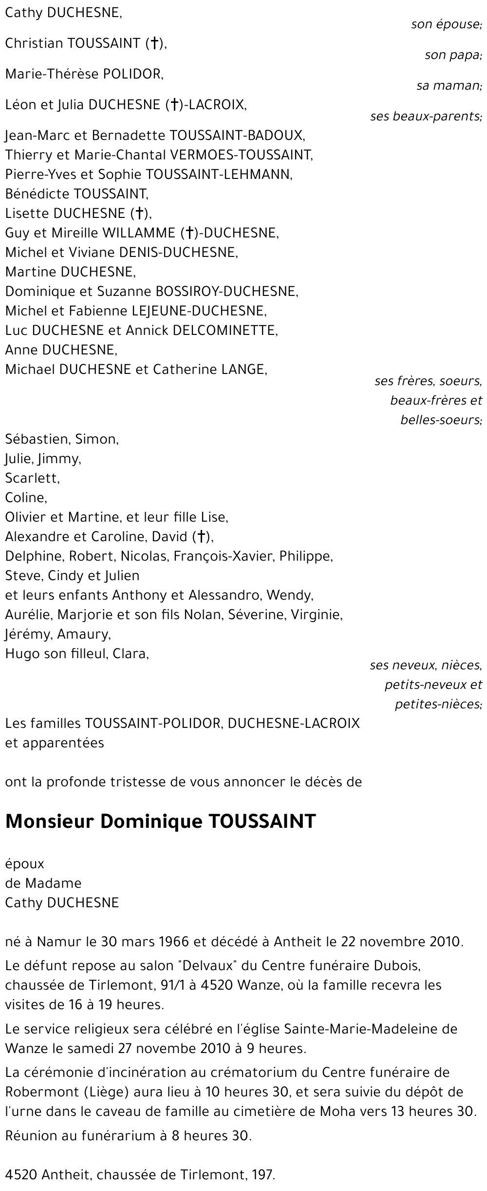 Dominique Toussaint