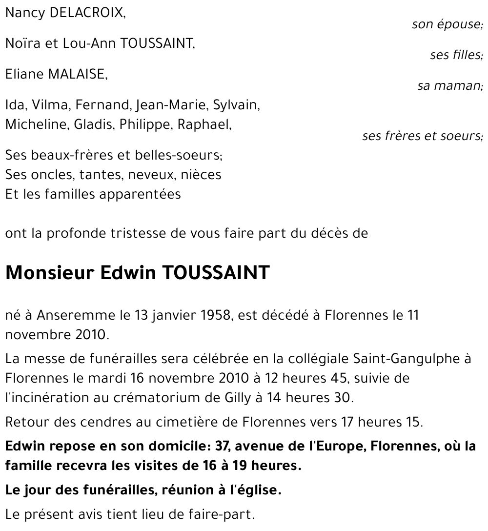 Edwin TOUSSAINT