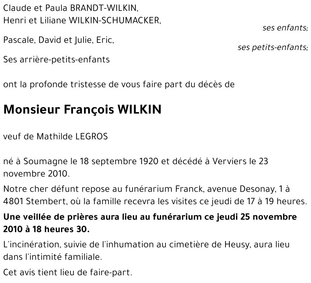 François WILKIN