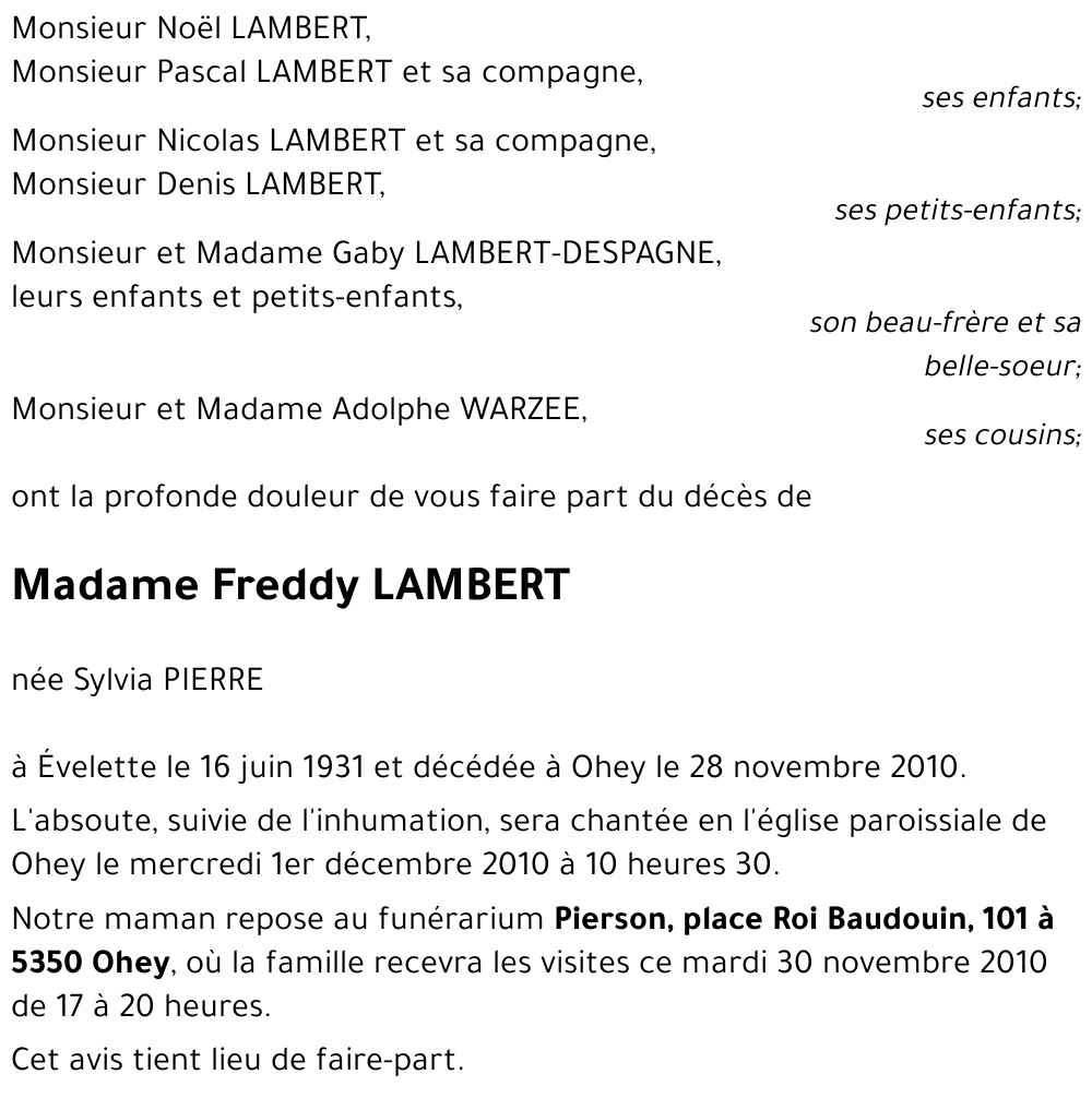 Freddy LAMBERT