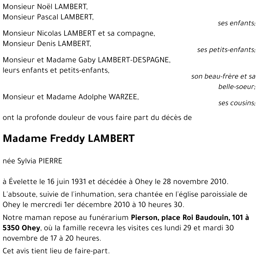 Freddy LAMBERT