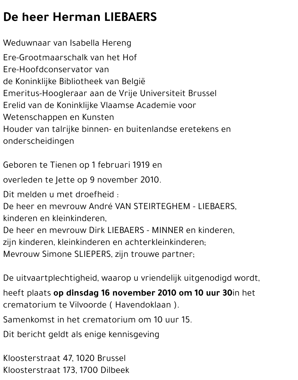 Herman LIEBAERS