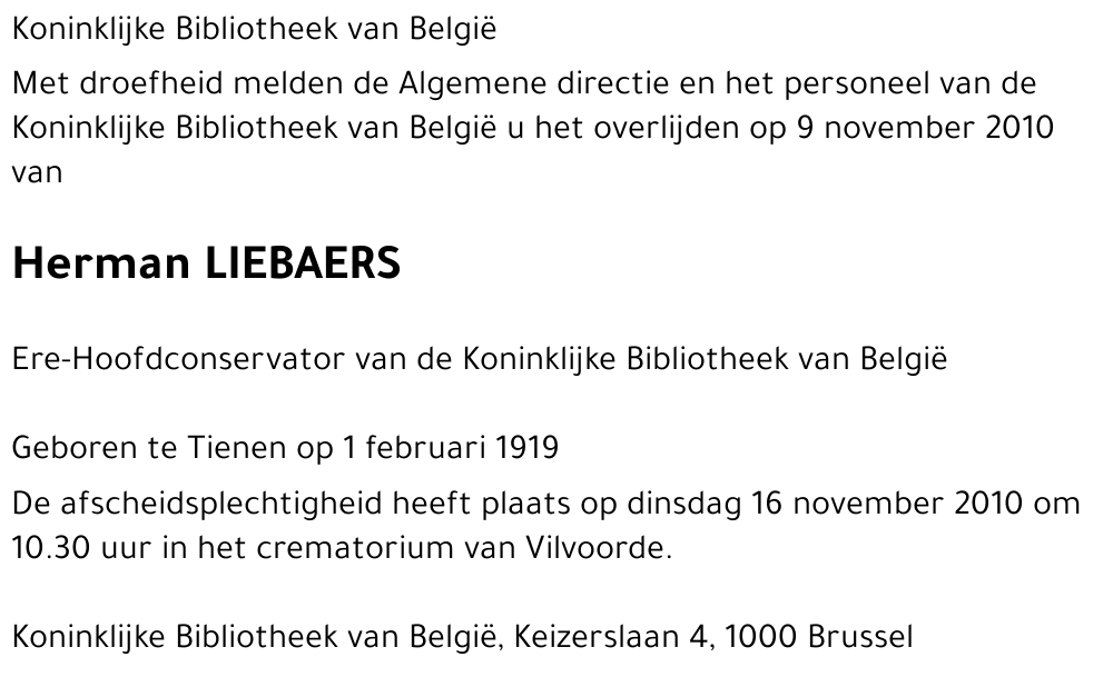 Herman LIEBAERS