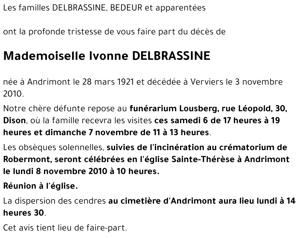 Ivonne DELBRASSINE