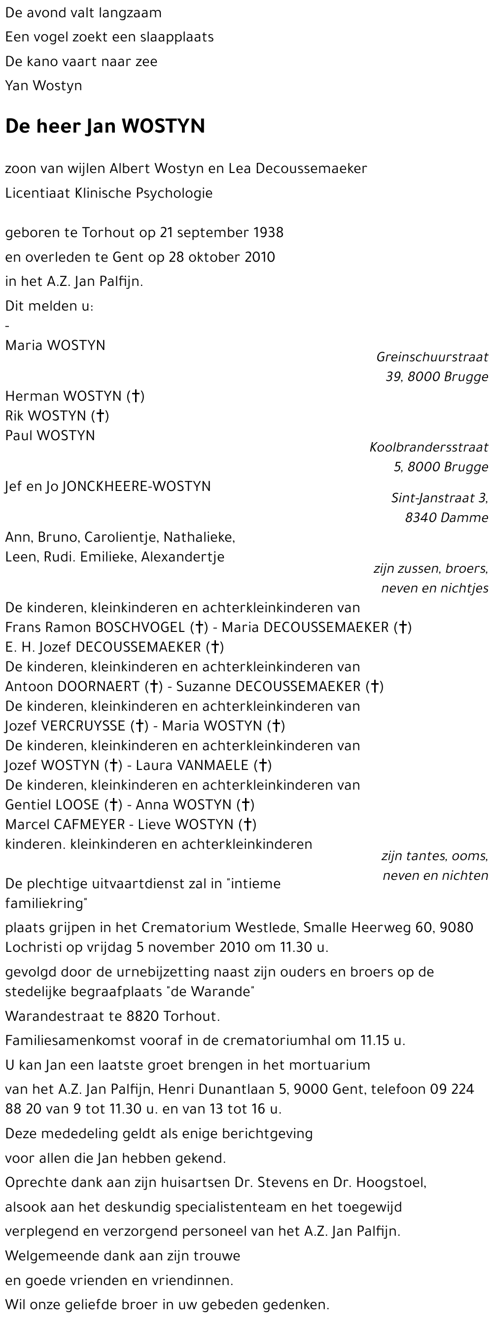 Jan WOSTYN