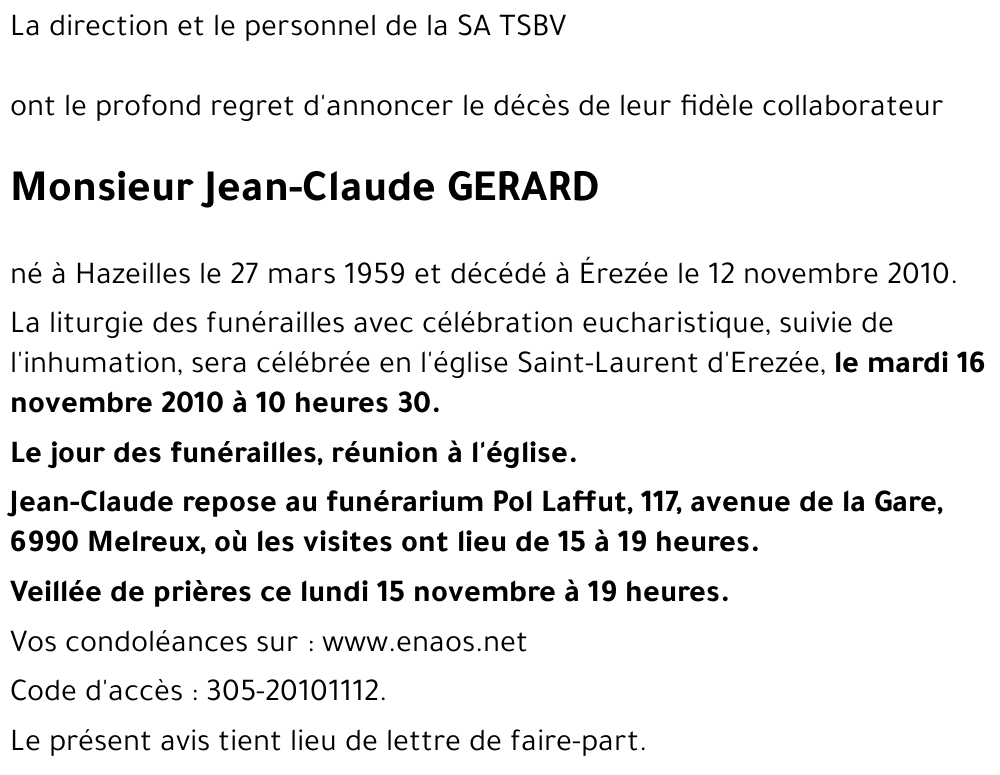 Jean-Claude GERARD