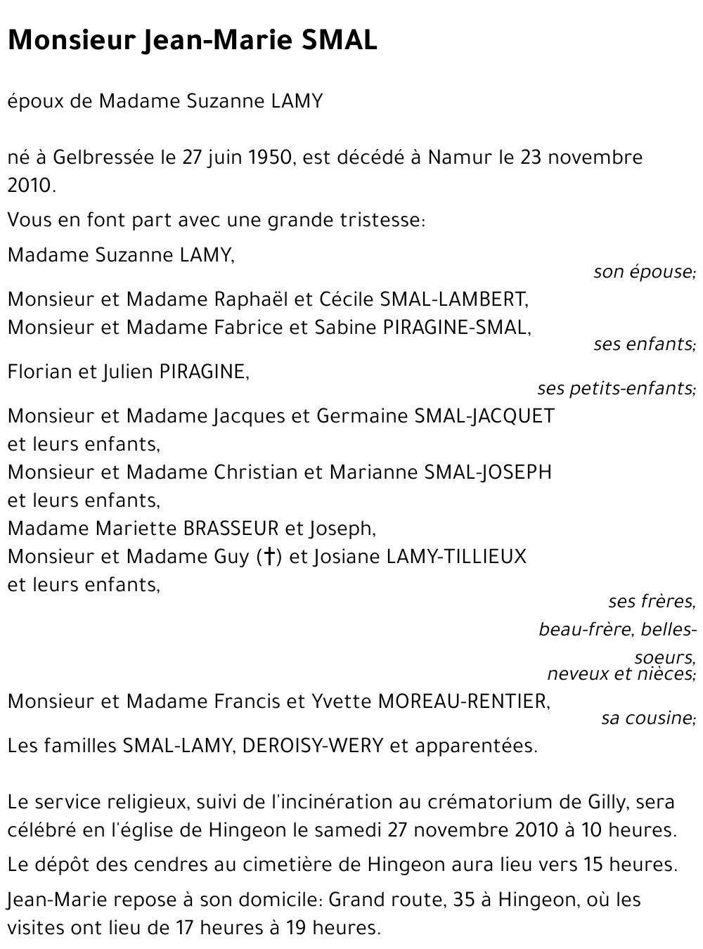 Jean-Marie SMAL