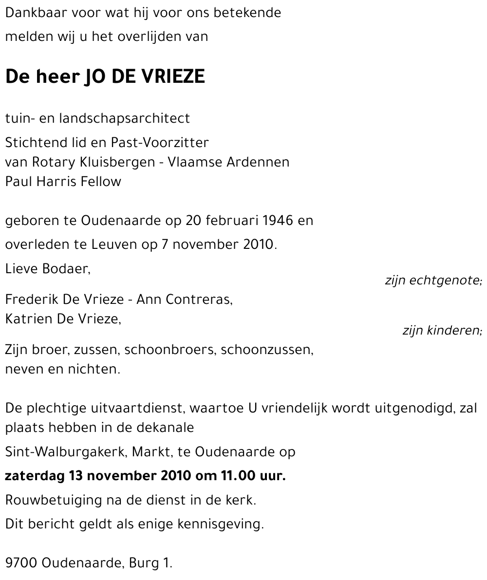 JO DE VRIEZE