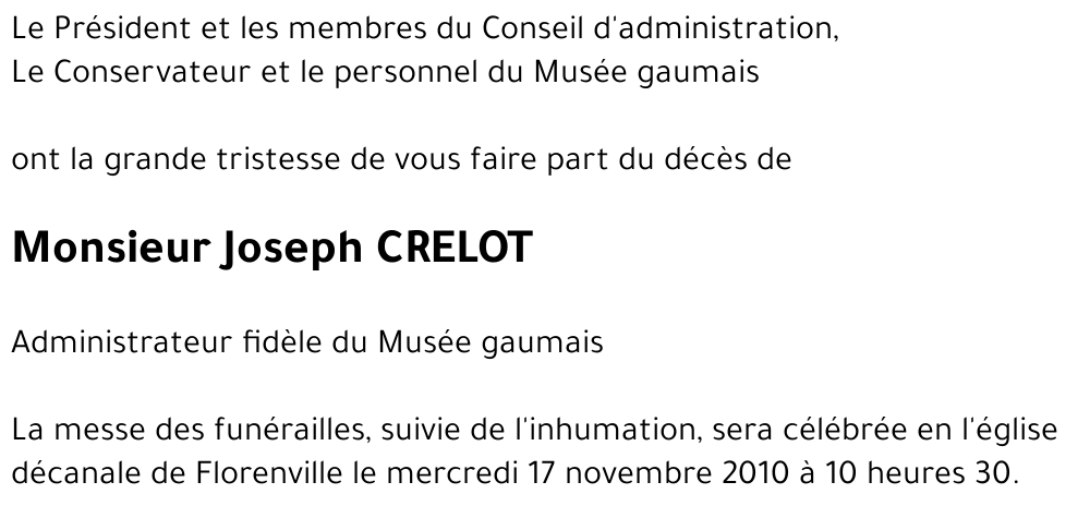 Joseph CRELOT