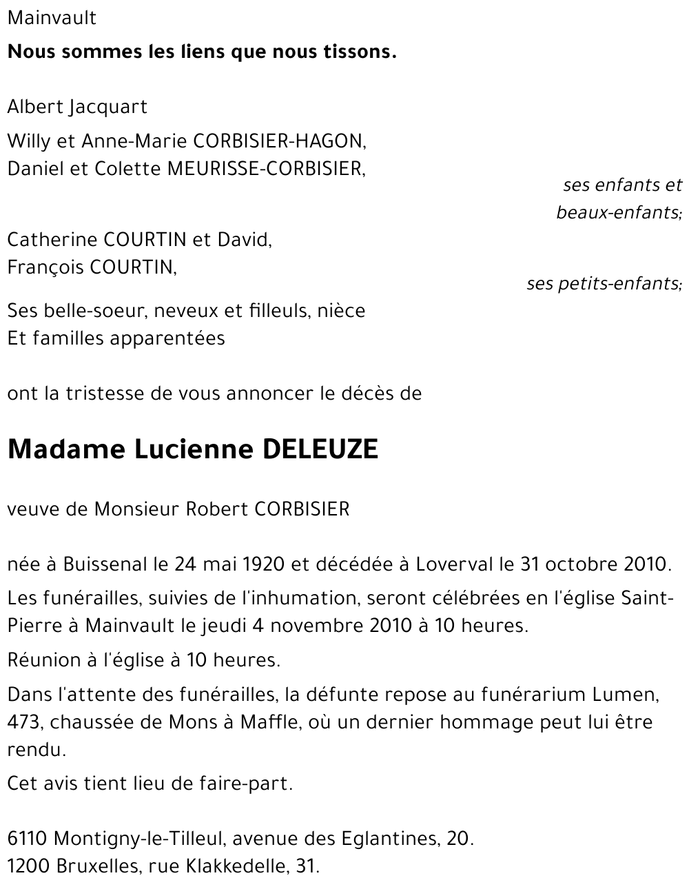 Lucienne DELEUZE