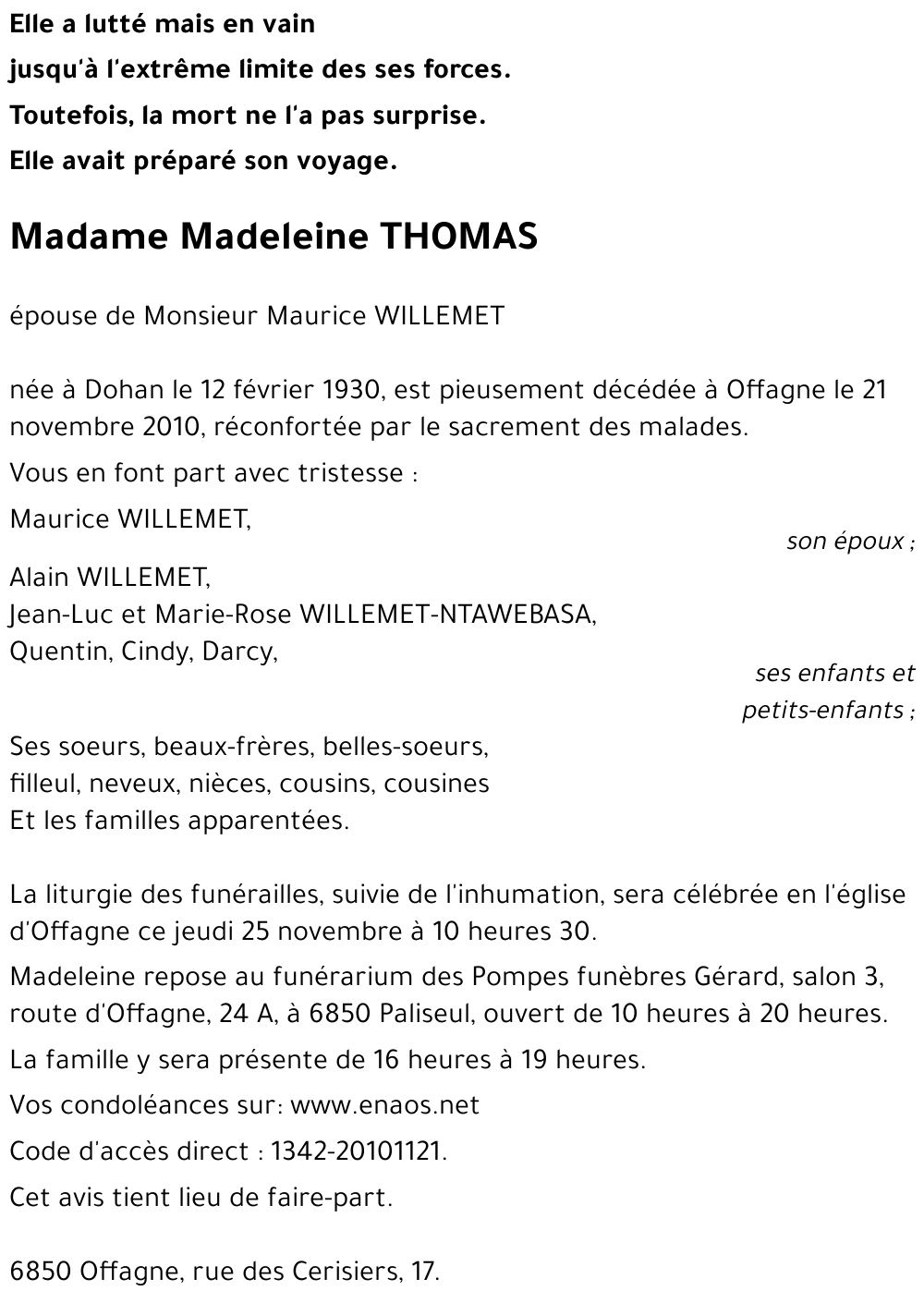 Madeleine THOMAS