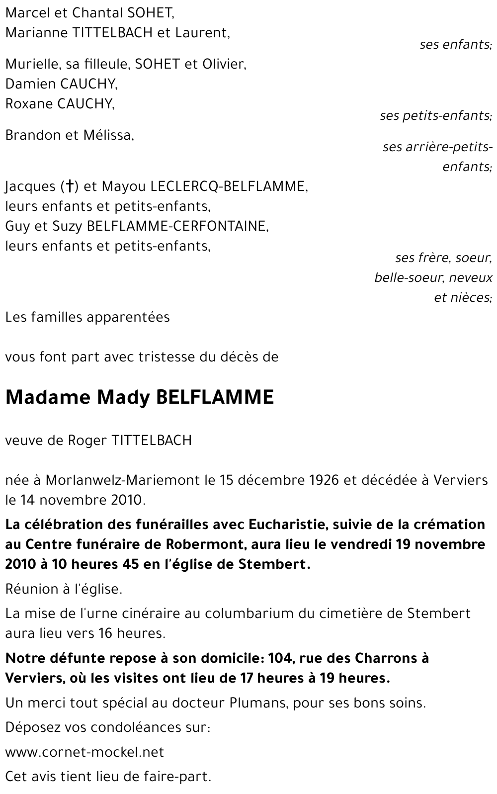 Mady BELFLAMME