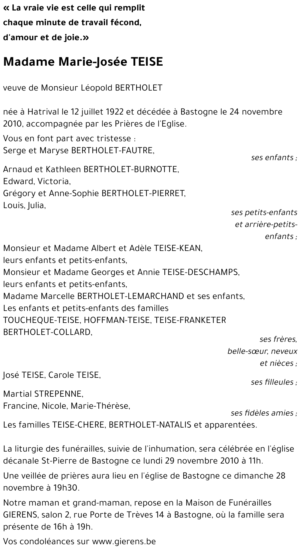 Marie-Josée TEISE