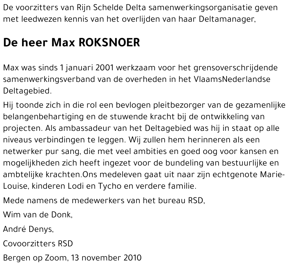 Max ROKSNOER