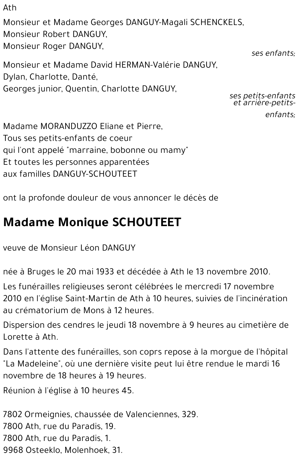 Monique SCHOUTEET