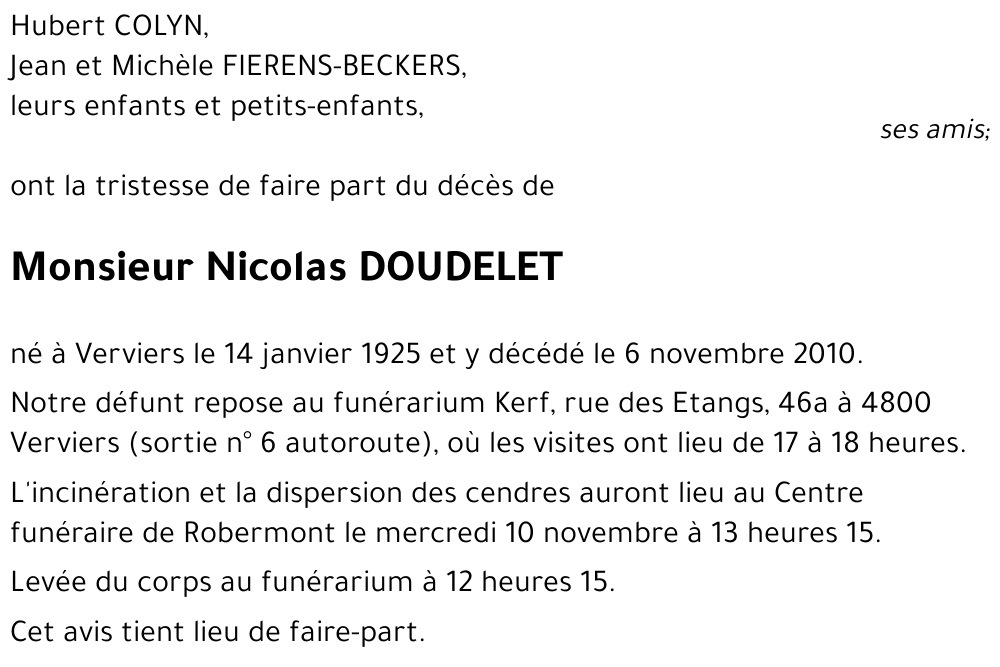 Nicolas DOUDELET