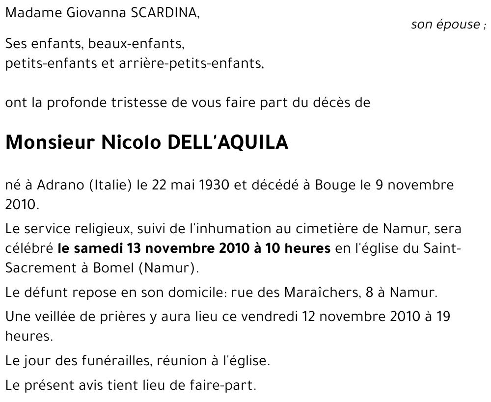 Nicolo DELL'AQUILA