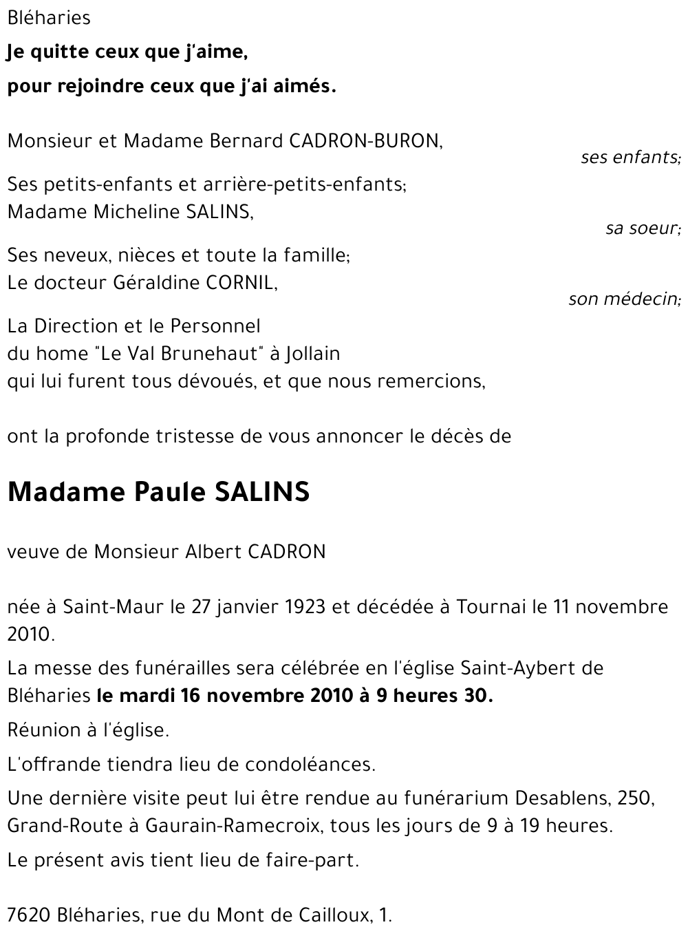 Paule SALINS