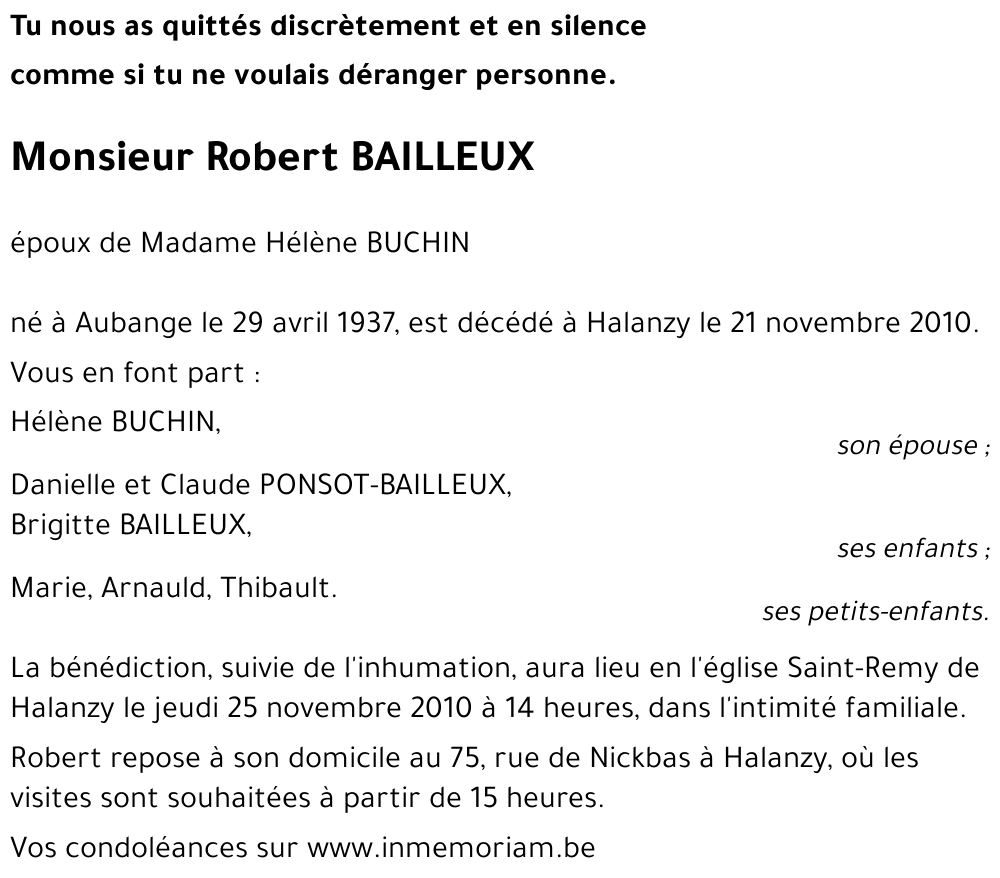 Robert BAILLEUX