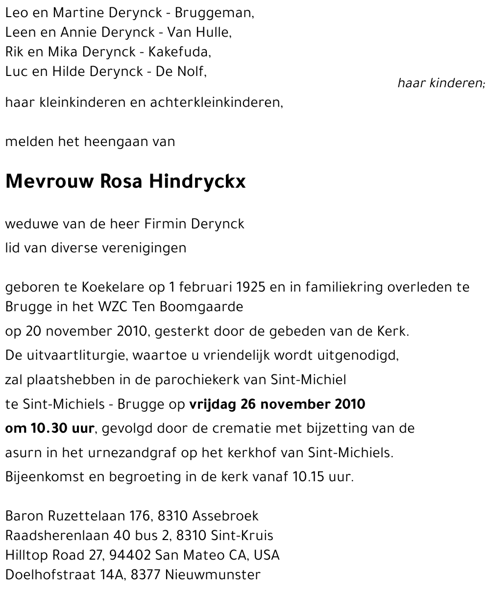 Rosa Hindryckx