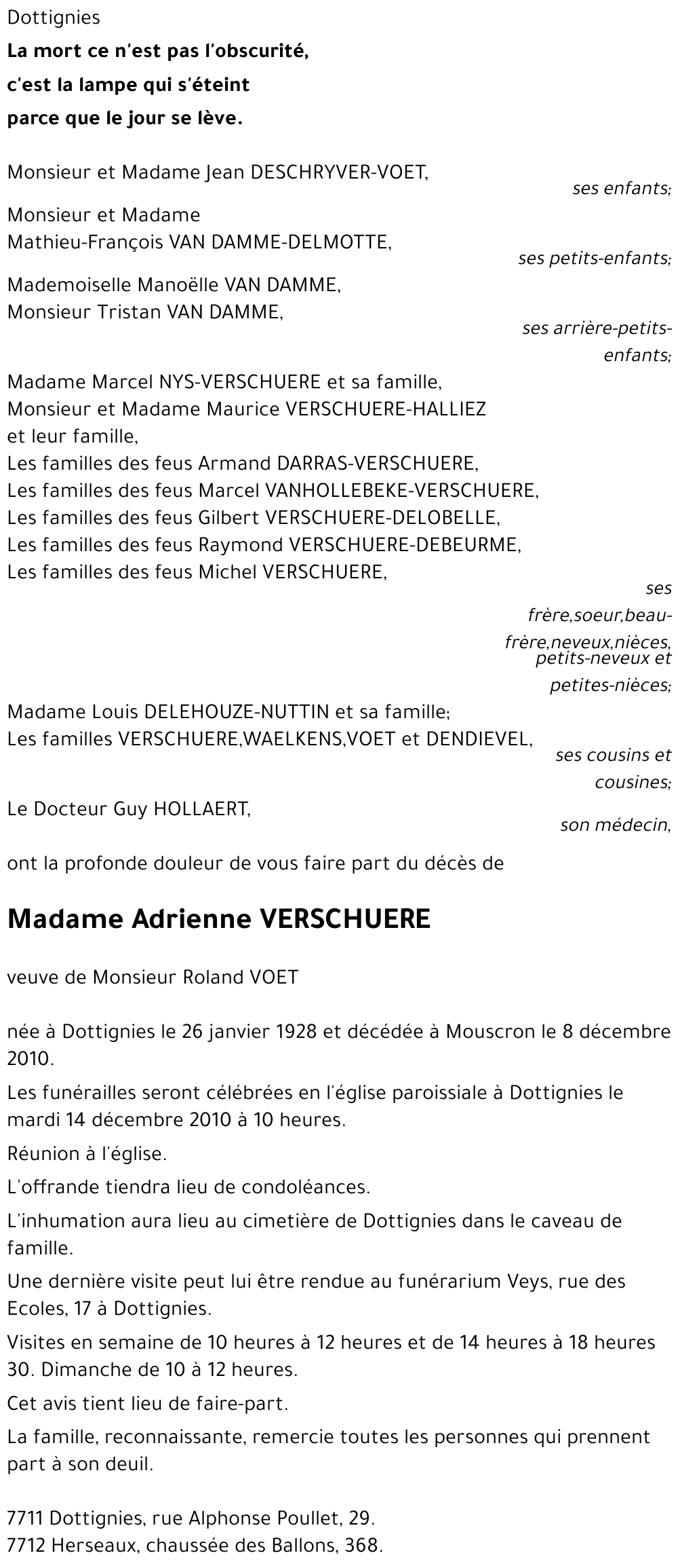 Adrienne VERSCHUERE