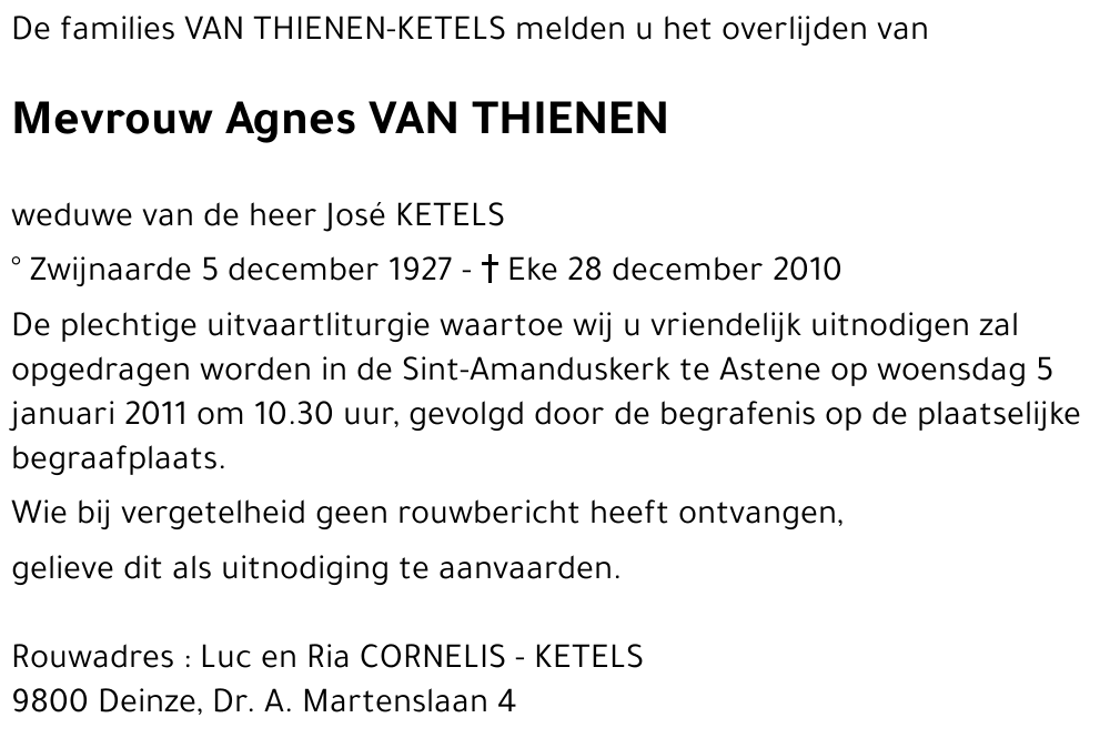Agnes VAN THIENEN
