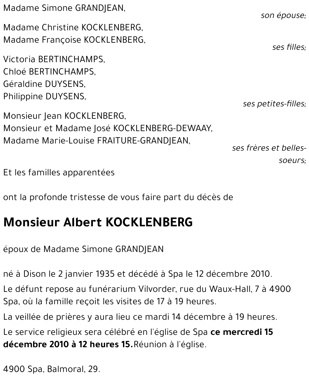 Albert KOCKLENBERG