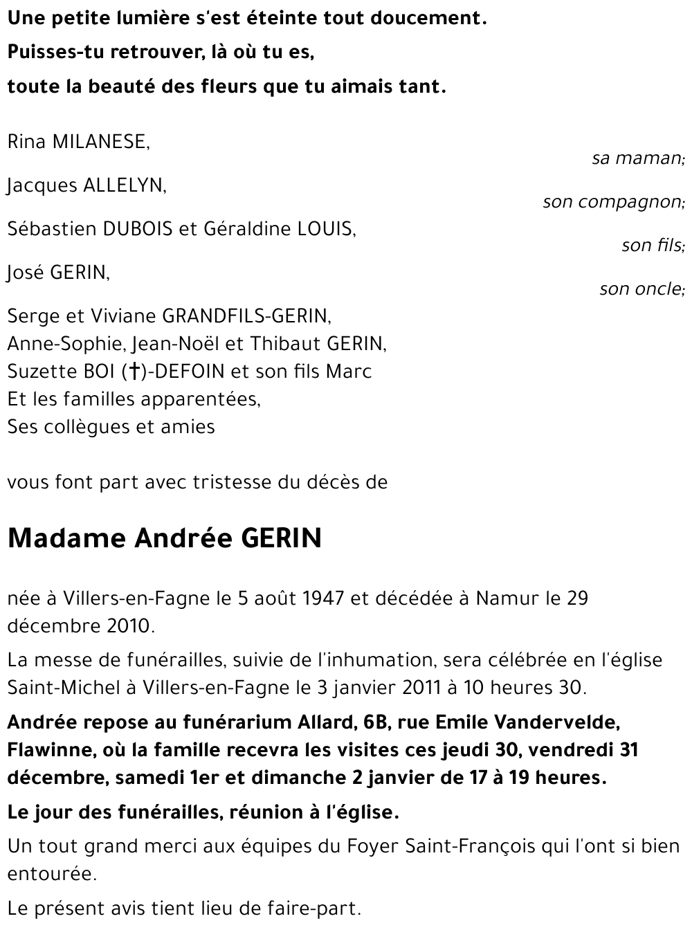 Andrée GERIN