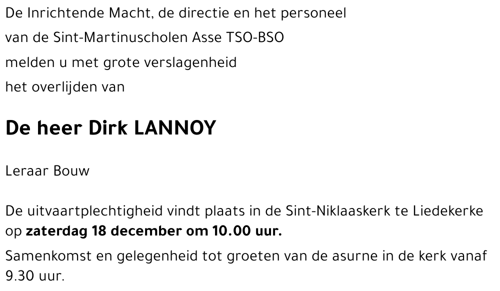 Dirk LANNOY
