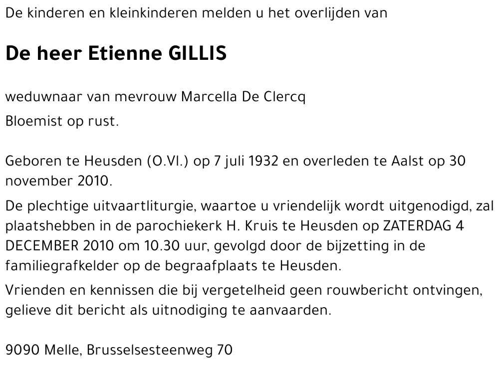 Etienne GILLIS