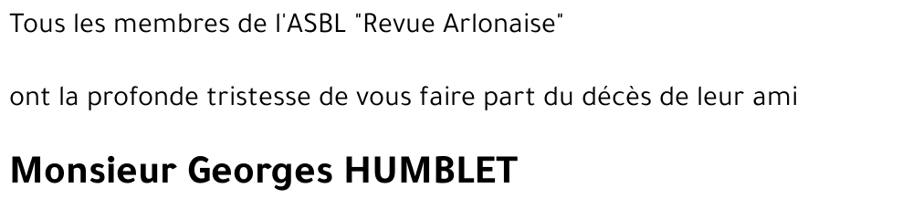 Georges HUMBLET