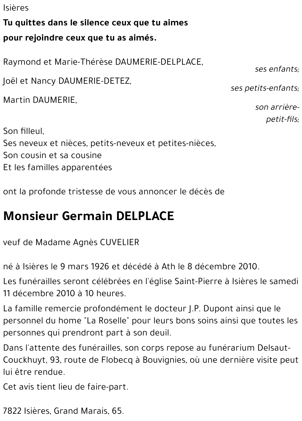 Germain DELPLACE