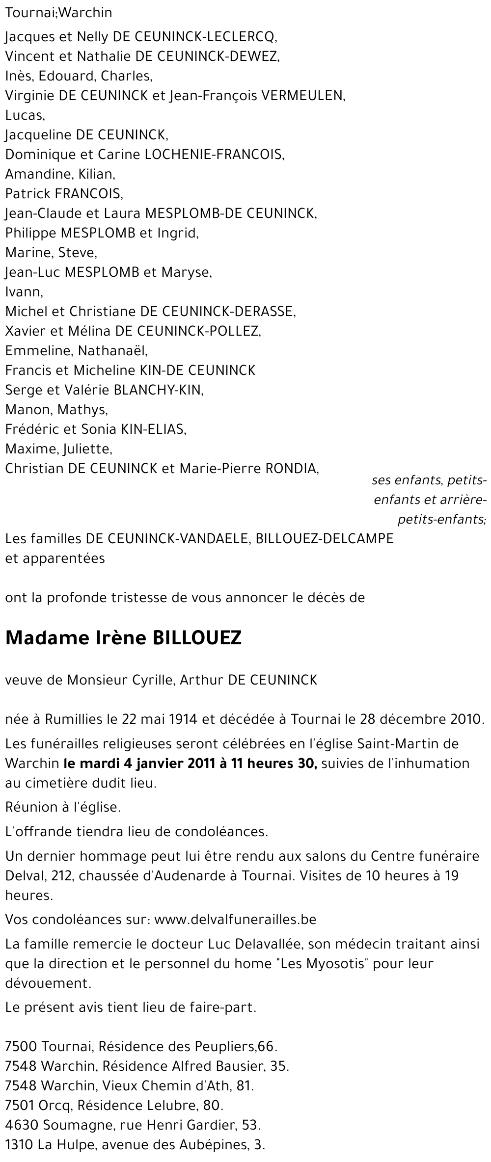 Irène BILLOUEZ