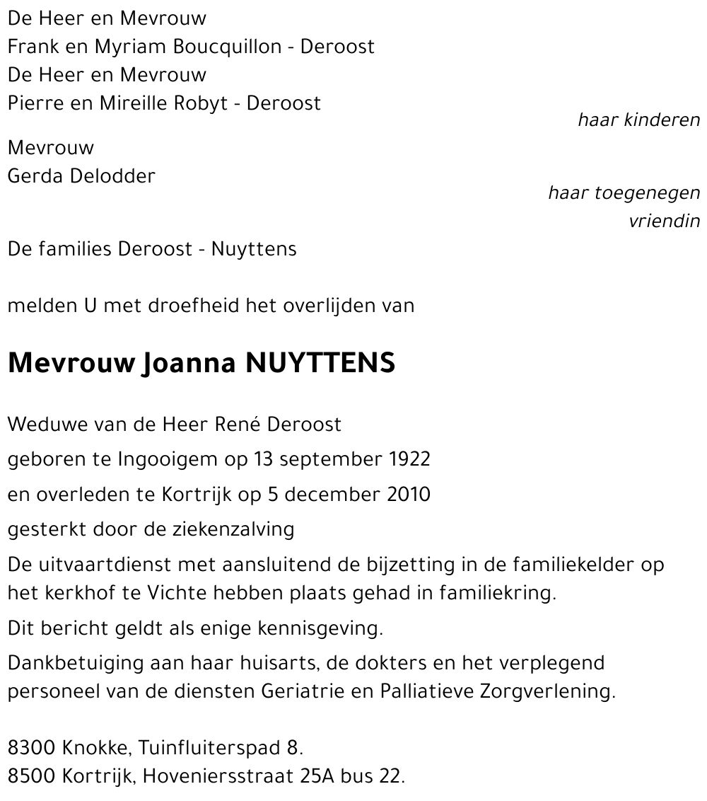 Joanna NUYTTENS