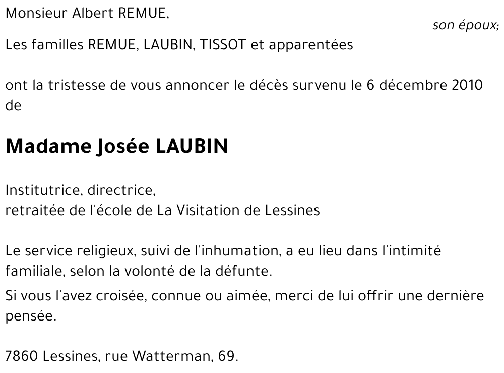 Josée LAUBIN