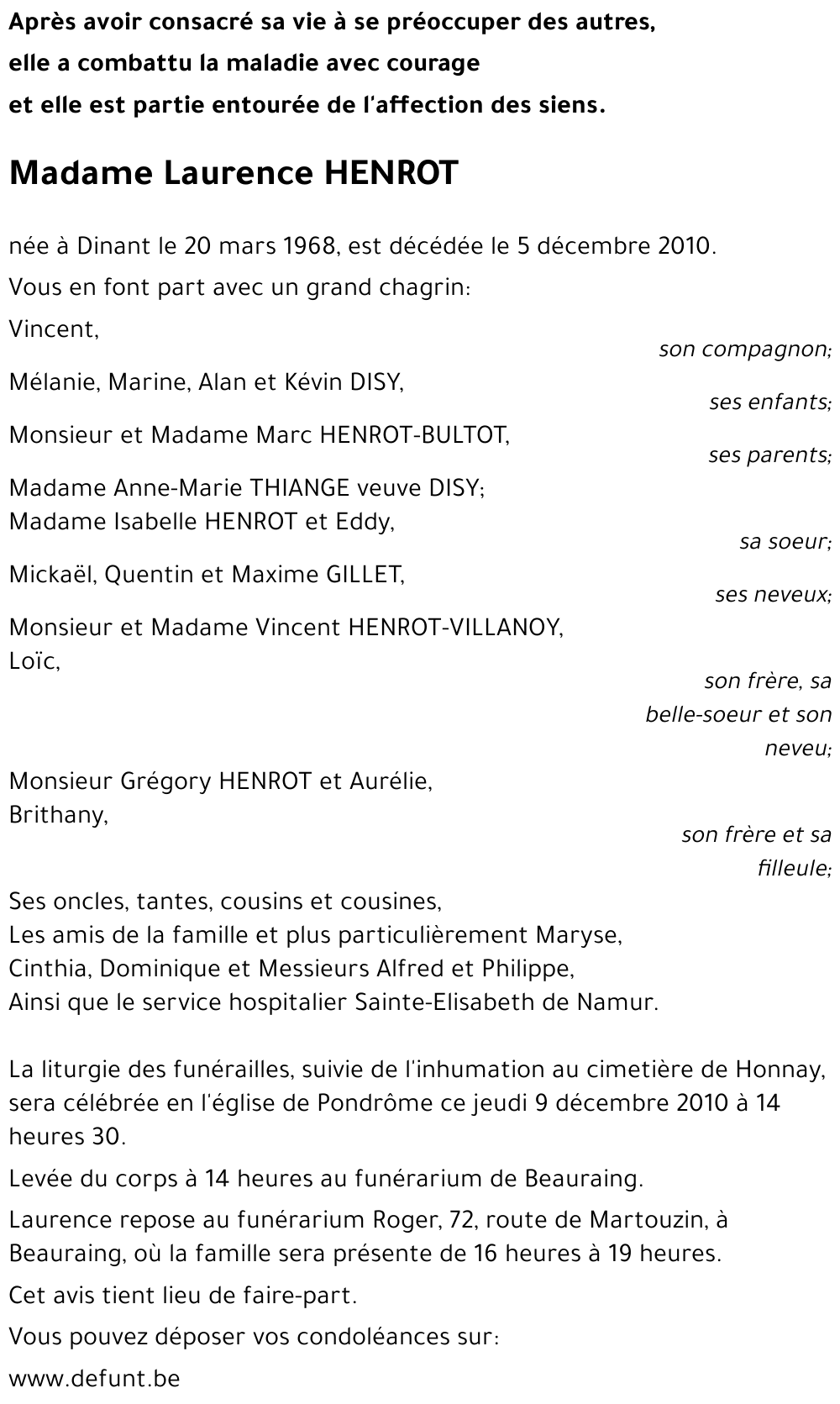 Laurence HENROT