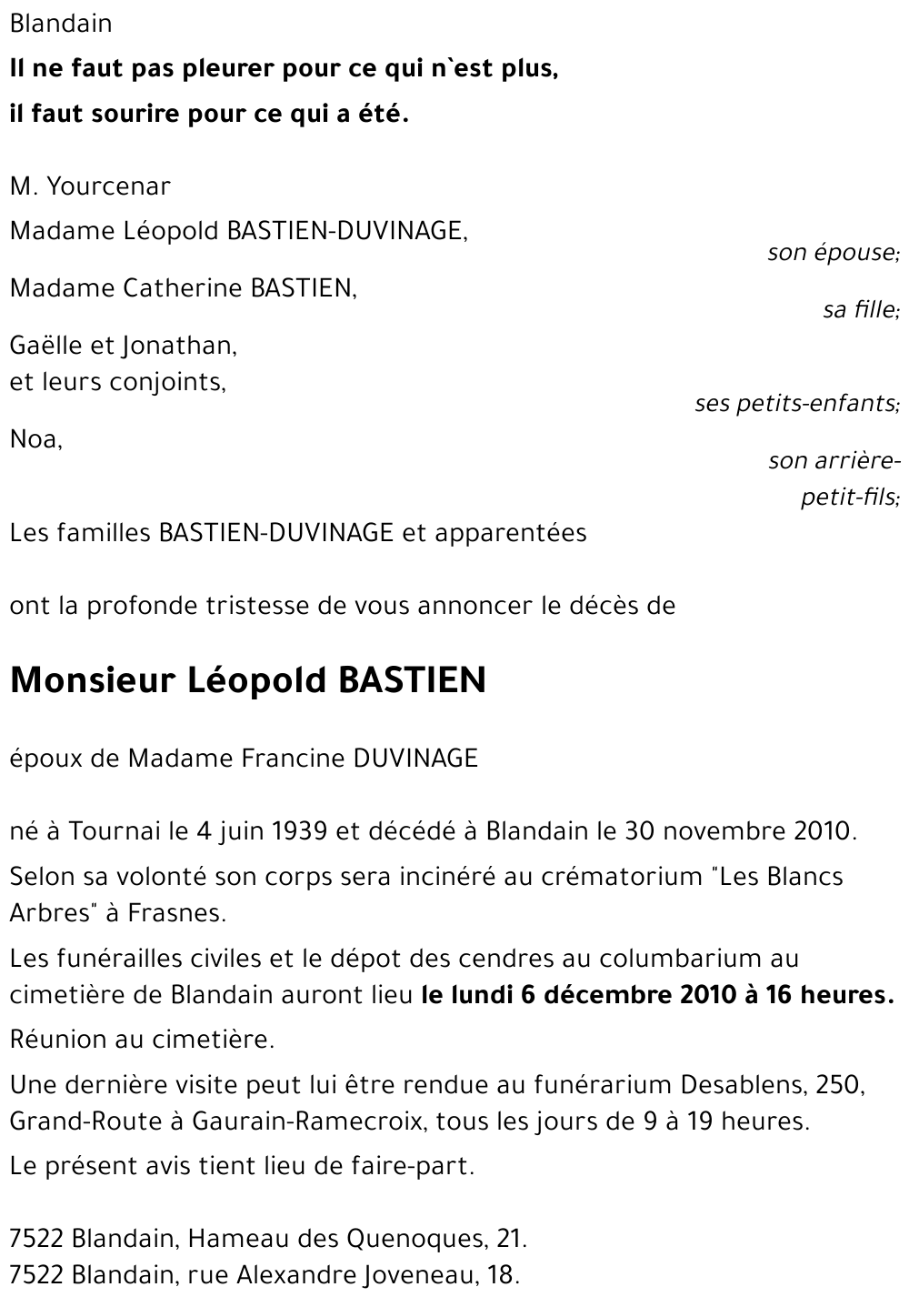 Léopold BASTIEN