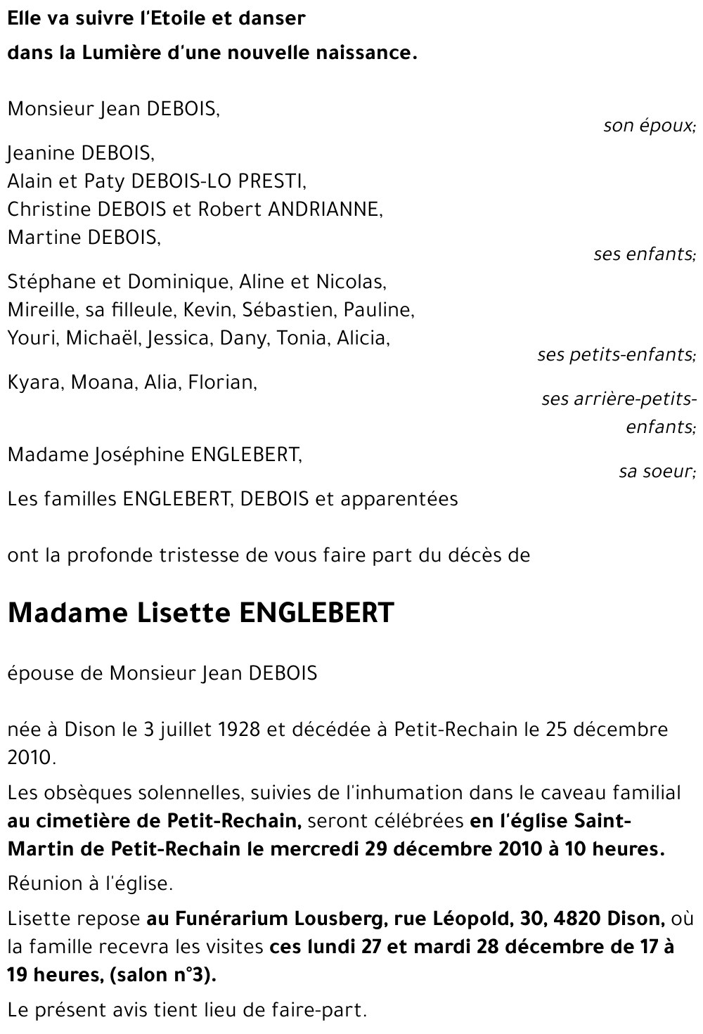 Lisette ENGLEBERT