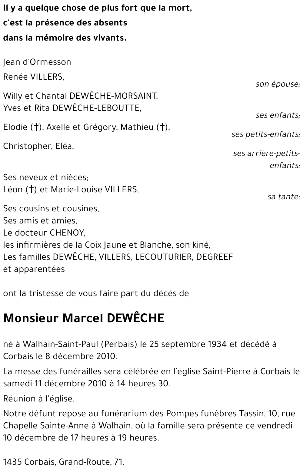 Marcel DEWECHE