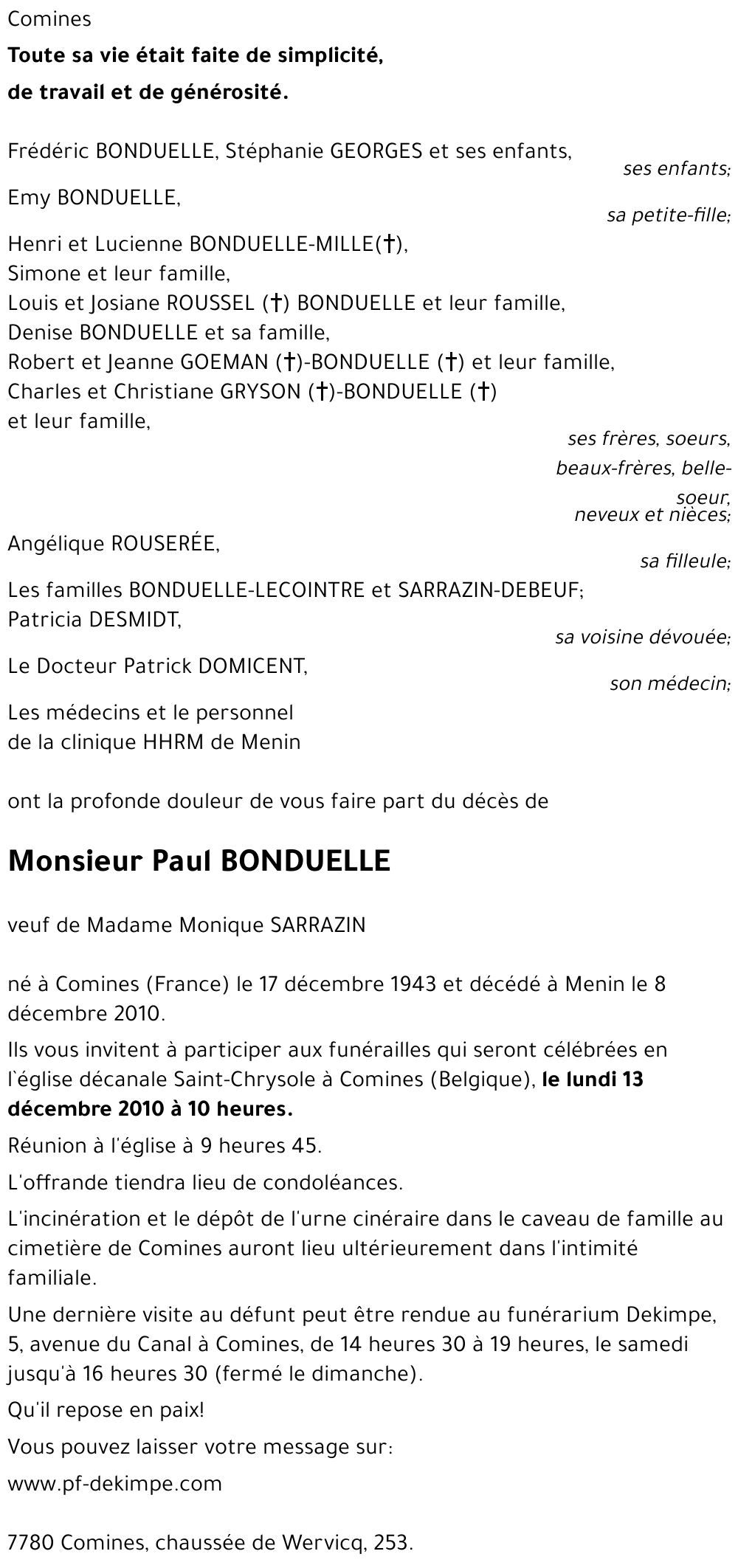 Paul BONDUELLE