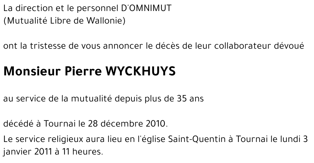 Pierre WYCKHUYS