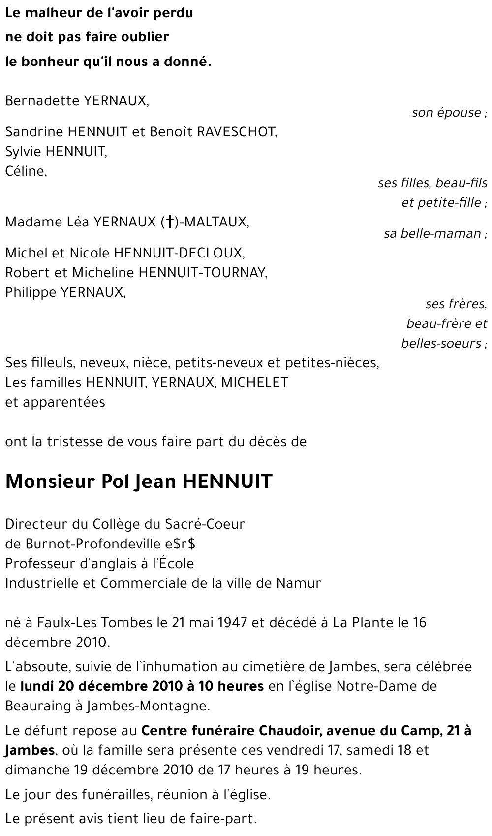 Pol Jean HENNUIT